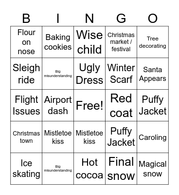 Christmas Movie Bingo Card