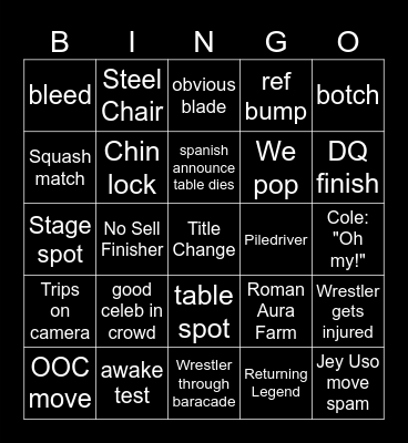 MANIA Bingo Card
