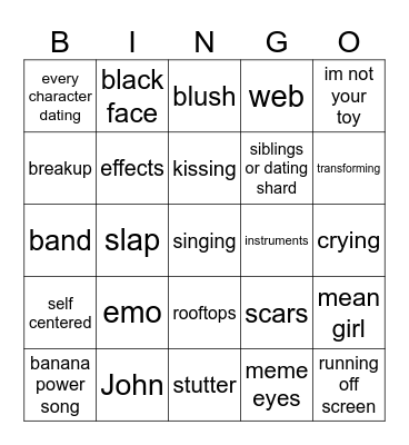 Gacha type shi Bingo Card