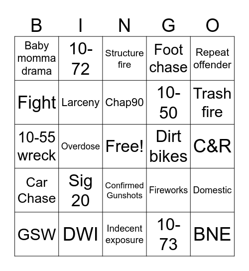 New years dispatch bingo Card