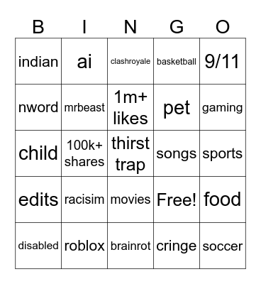 ig reels bingo Card