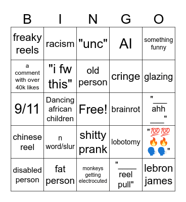 ig reels bingo 2025 Bingo Card