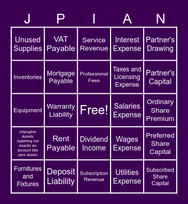 ORBIT OF ODDS Bingo Card