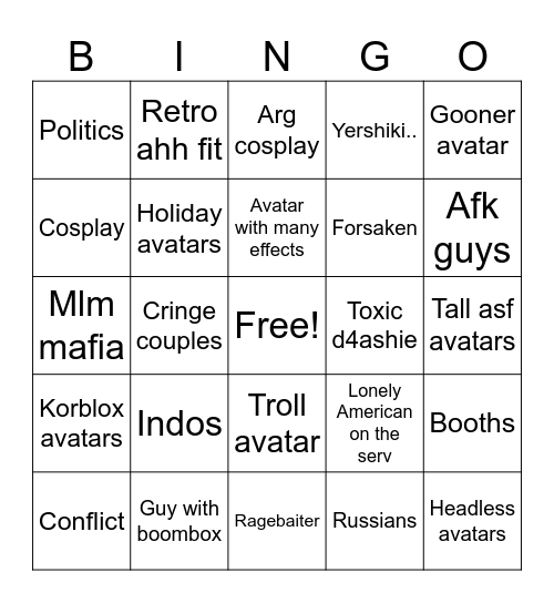 CAC BINGO Card