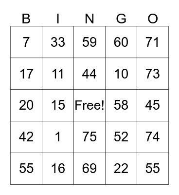 dia 18/12/2016  as 17 horas  na vila rural  em diamante do norte  bingo de uma leitoa  5$ reais Bingo Card