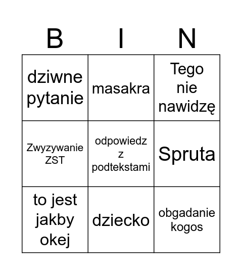 Biznesmenka z LO1 Bingo Card