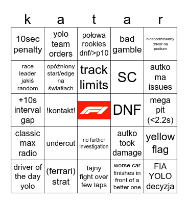 mam Bingo Card