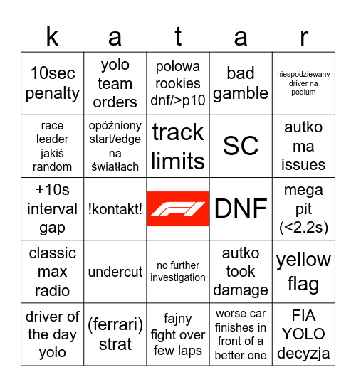 mam Bingo Card