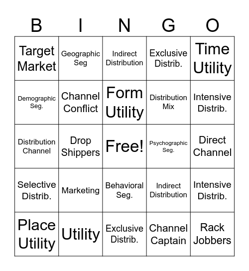 Bingo B Bingo Card