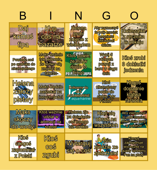 EGIPSKIE BINGO Card