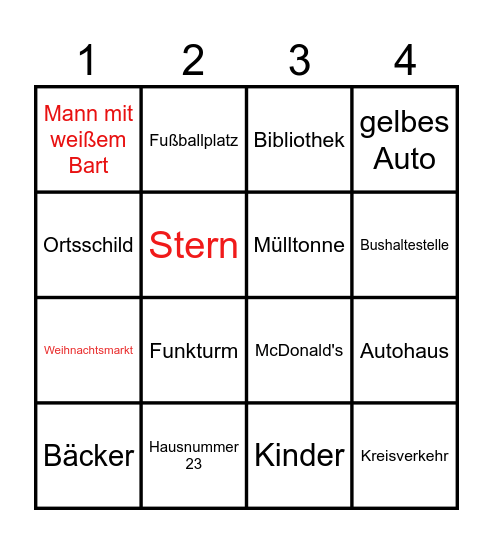 Bingo #24 Bingo Card