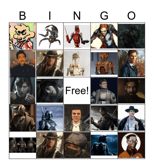 Gwen's Favourite Characters Bingo Card