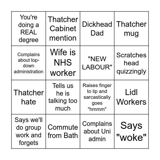 Dorey Bingo Card