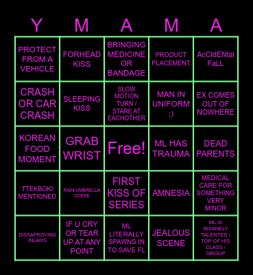KDRAMA BINGO Card
