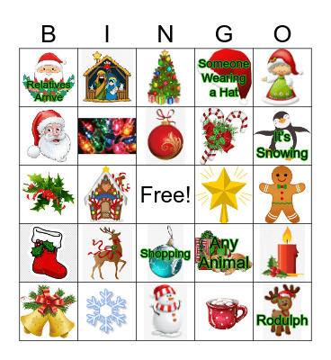 Any Christmas Movie Bingo Card