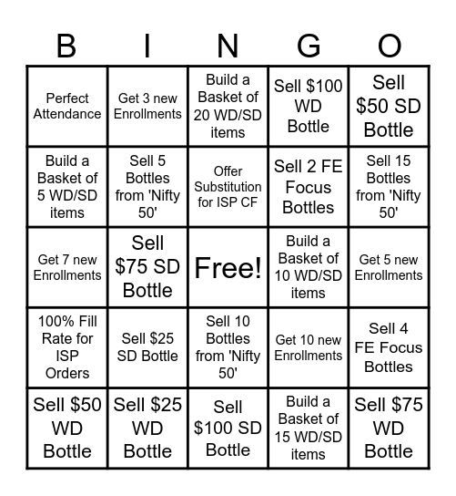 904 Bottle Bingo Card