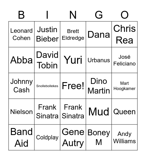 Vrouwen van NU -KERSTbingo Card