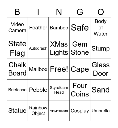 MEDIUM BINGO Card