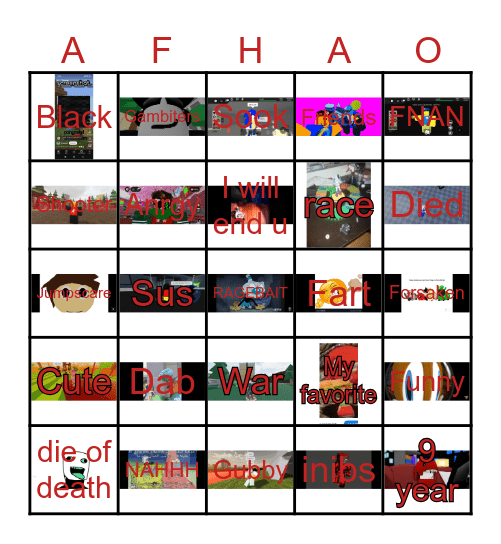 MY BINGO STUFF Bingo Card
