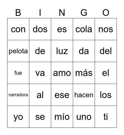 Bingo Card