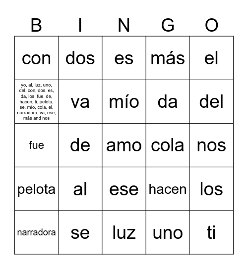 Bingo Card