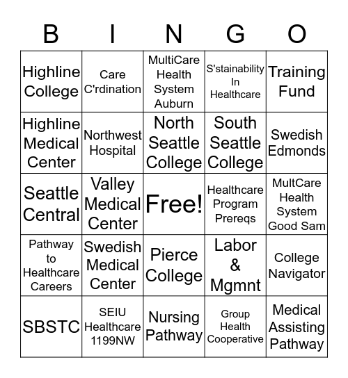 HEET Bingo Card