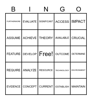 LAST DAY Bingo Card