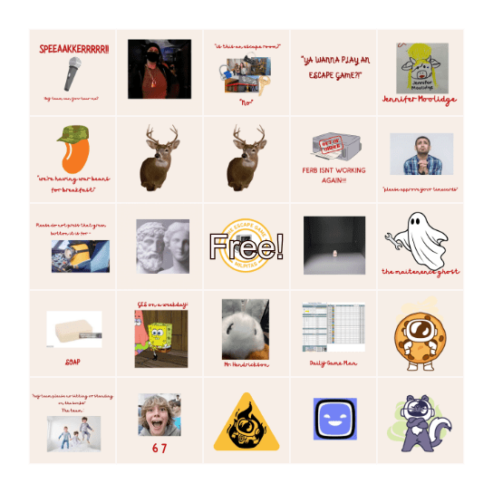 A TEG- MAS BINGO Card