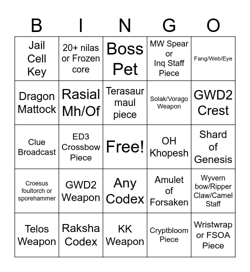 Winter Bingo 2025 Bingo Card