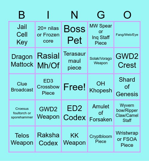 Winter Bingo 2025 Bingo Card