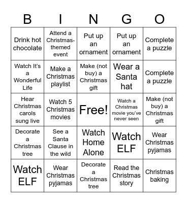 Adrian's BINGO Card