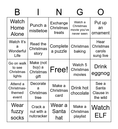 Adrian's BINGO Card