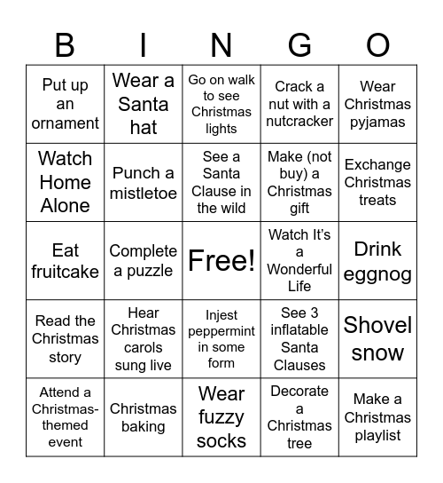 Danielle's BINGO Card