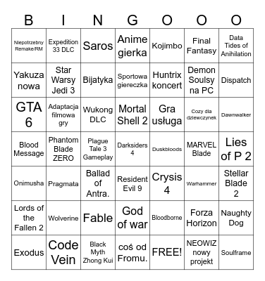 ULTIMATE BINGO GAME AWARDS 2025 Bingo Card