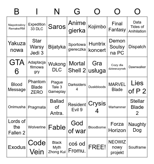 ULTIMATE BINGO GAME AWARDS 2025 Bingo Card