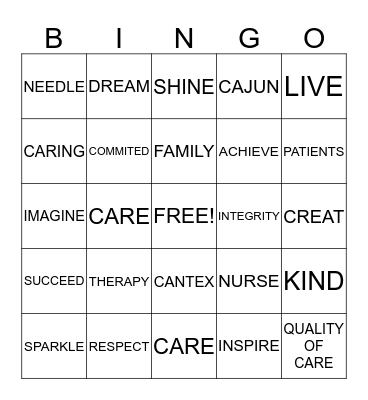 Cresent Bingo Card