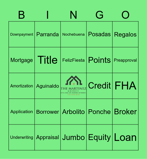 The Martinez Agency - Shanahan Martinez Bingo Card