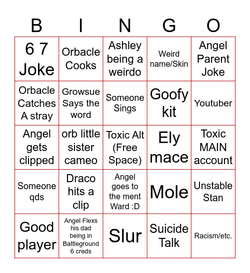 Legacy Bingo Card
