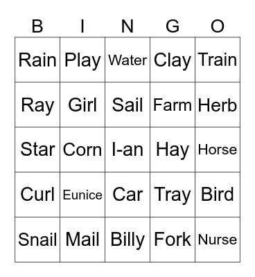 Spotlight on Phonics Level 3 Bingo Card