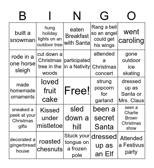 Have you ever... Bingo Card