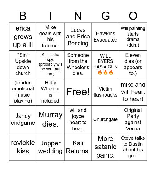 st 5 bingo board Bingo Card