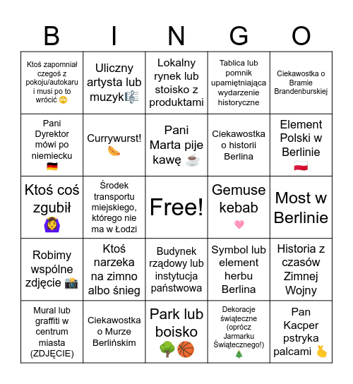 BERLIN - BINGO Card