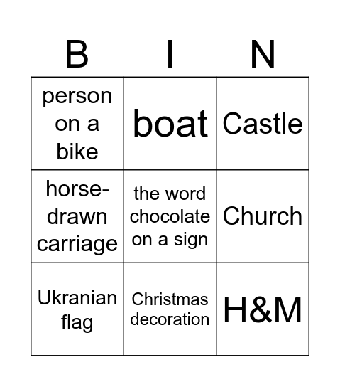 Brugge Bingo Card