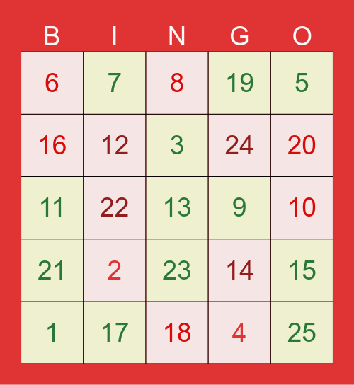 Giggle Grid Bingo Card