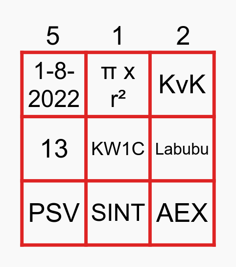 Pepernotenbingo Card