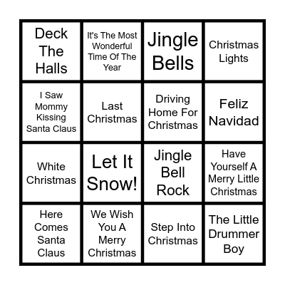 Christmas Bingo Card