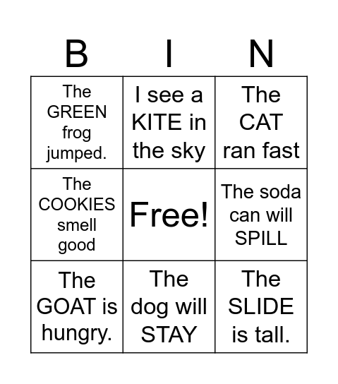 A. CHERRY Bingo Card
