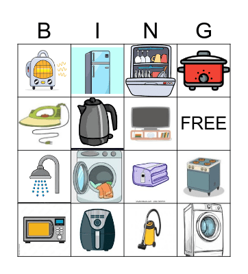 Electric appliance Bingo Card