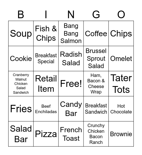 Rooftop Bingo Card