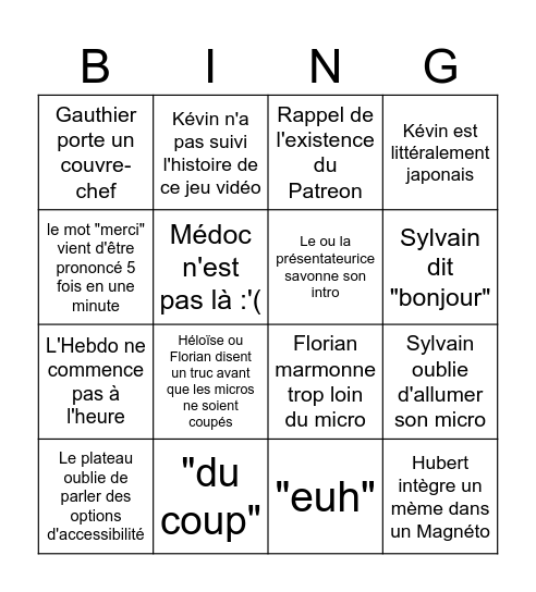 Bingo facile Bingo Card
